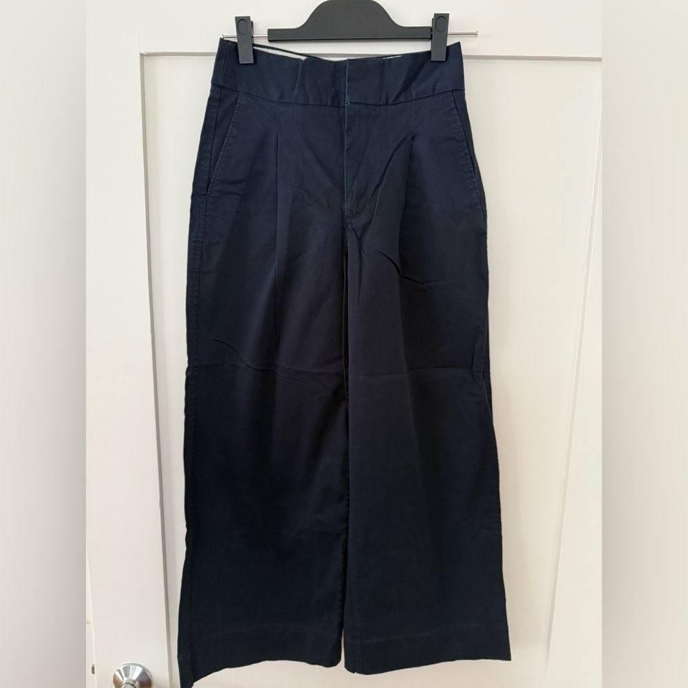Gap Navy Khaki-style Wide-Leg Pants